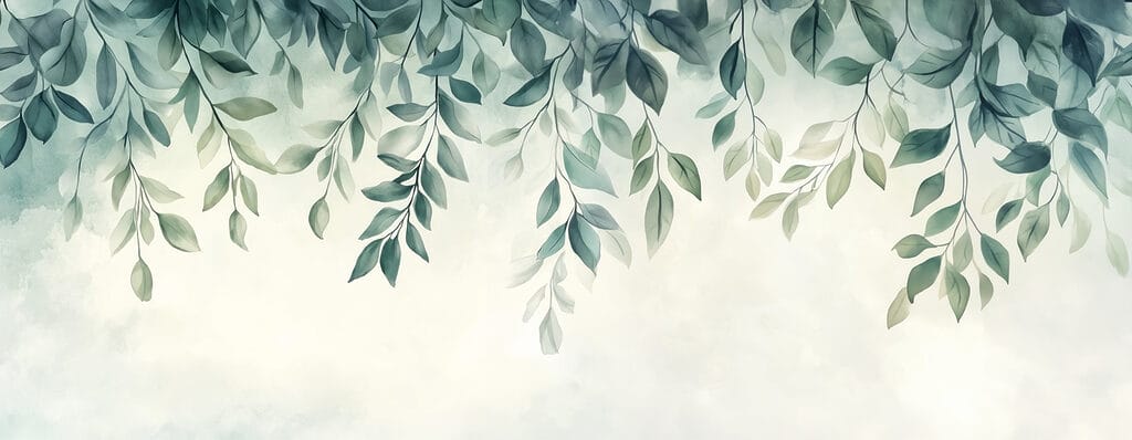 Gentle leaves drifting in soft hues