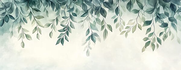 Gentle leaves drifting in soft hues