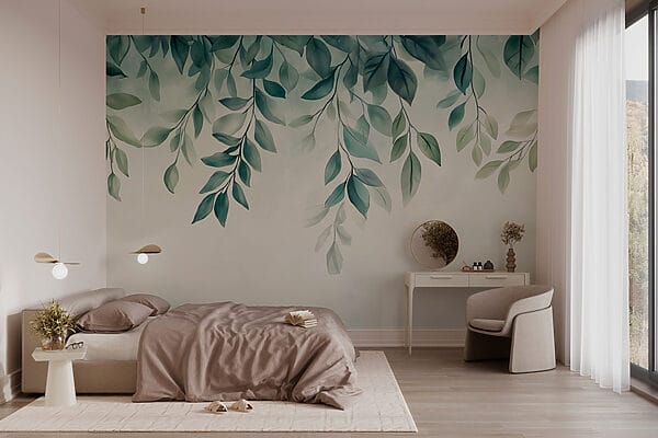Gentle leaves drifting in soft hues