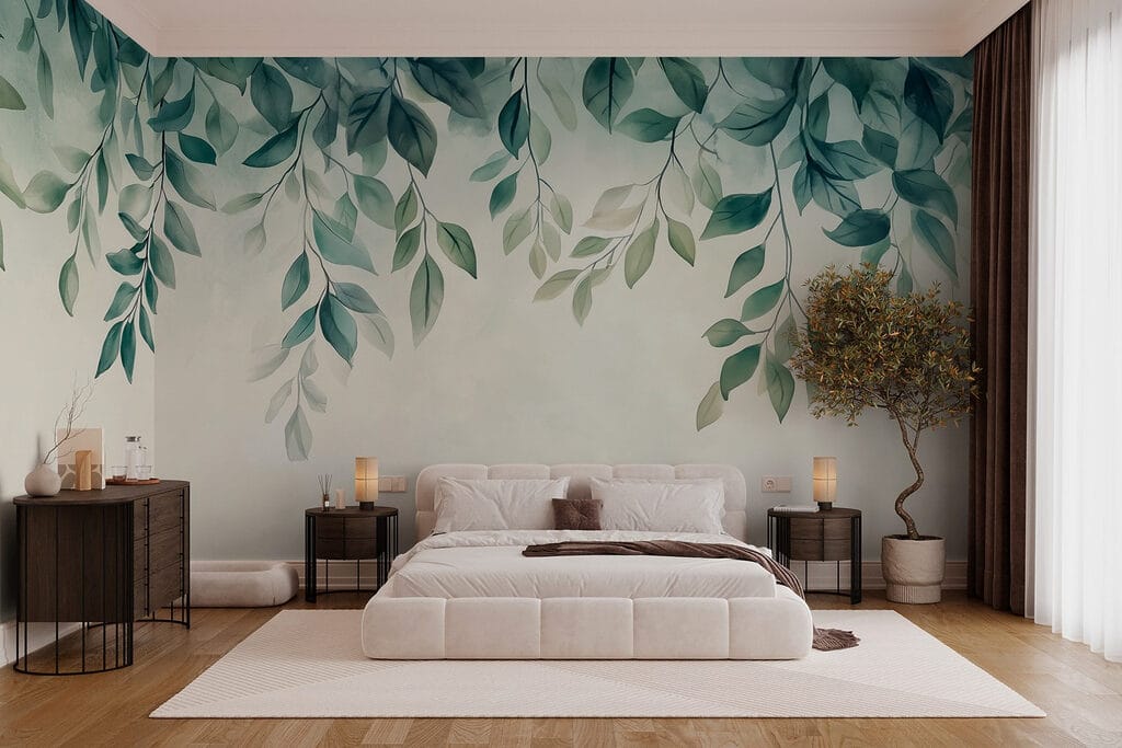 Gentle leaves drifting in soft hues