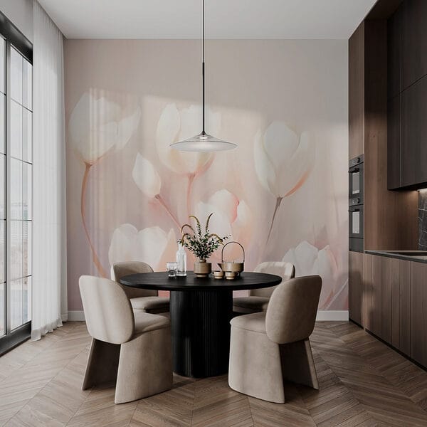 Painting of white flowers