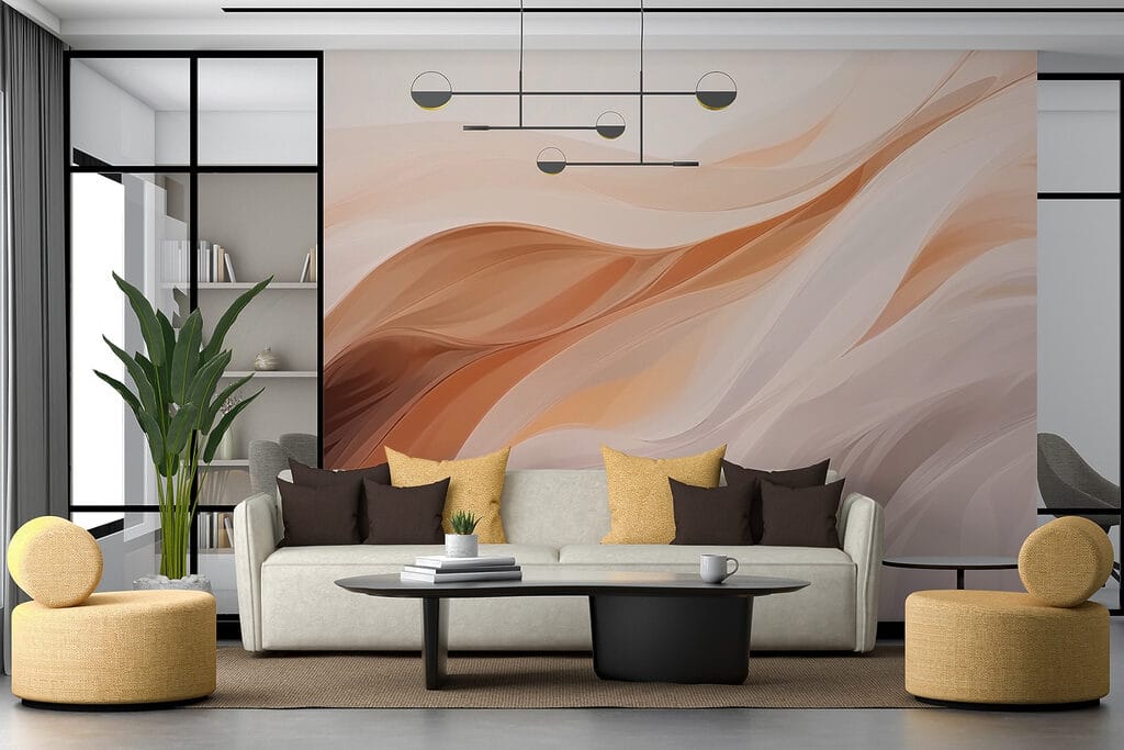 Soft waves of warm colors flowing