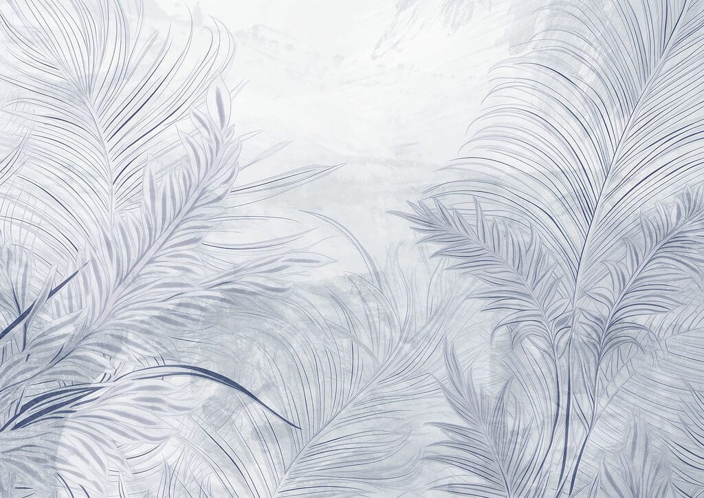 Hojas de palmera suaves y calmantes de la naturaleza Hojas de palmera suaves y calmantes de la naturaleza