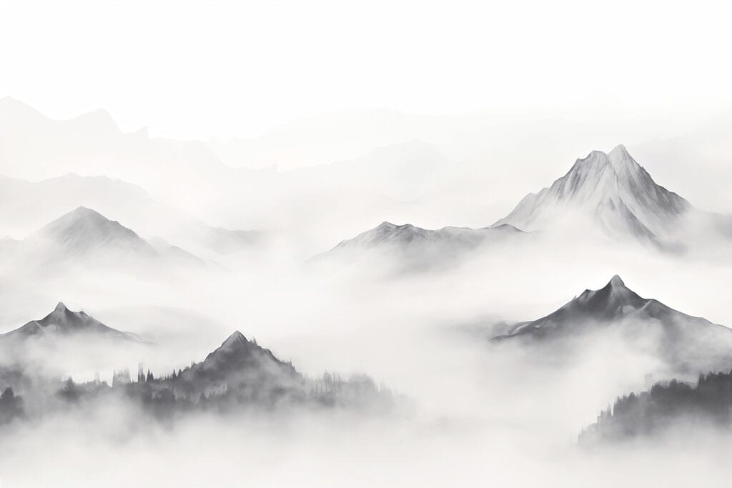 Cordillera con niebla Cordillera con niebla