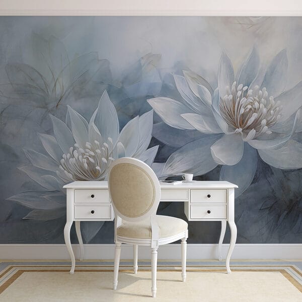 Pintura de flores blancas Pintura de flores blancas