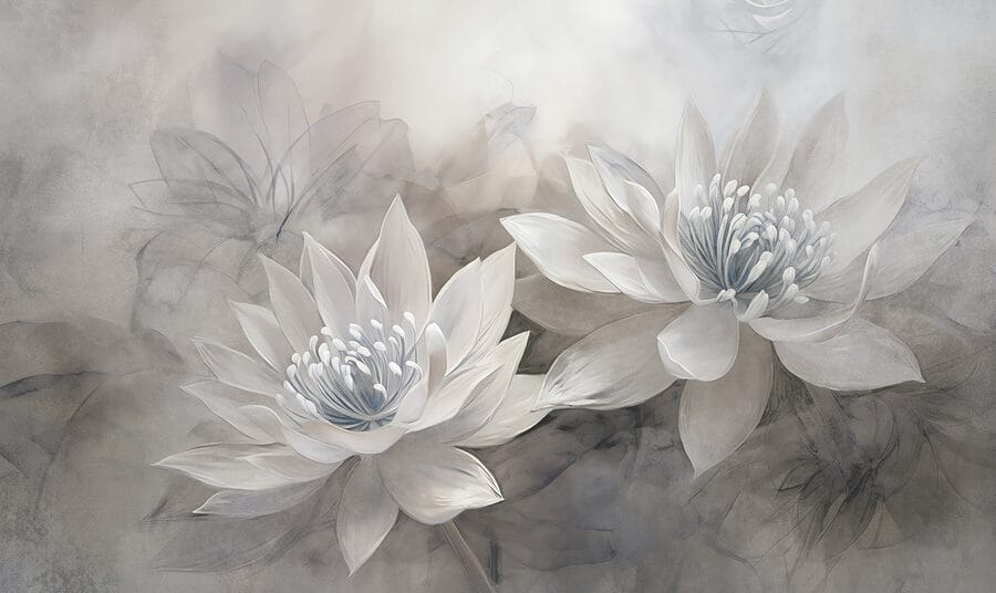 Flores delicadas en tonos suaves