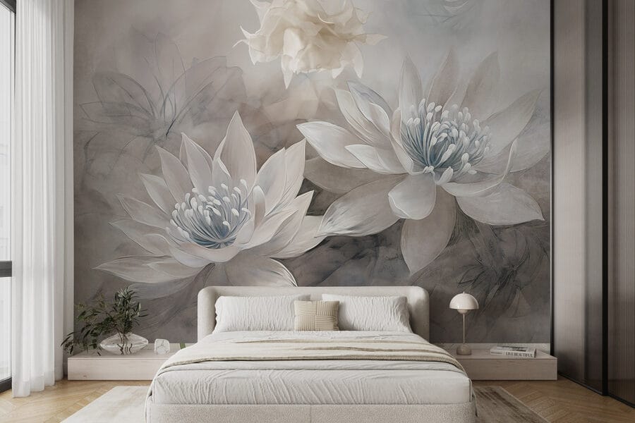 Flores delicadas en tonos suaves