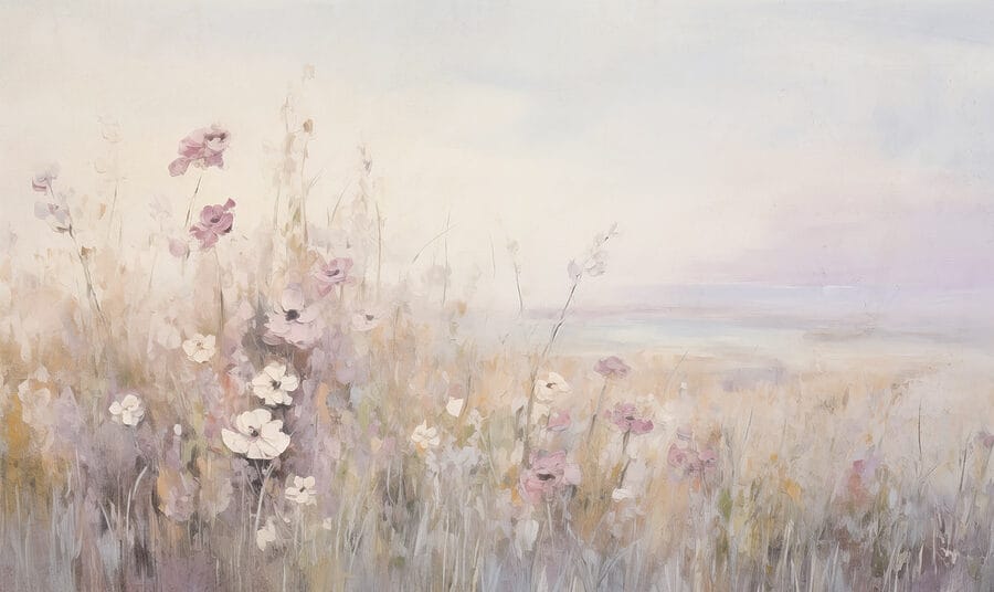 Fotomurales Pintura de flores en un campo - Imagen 4