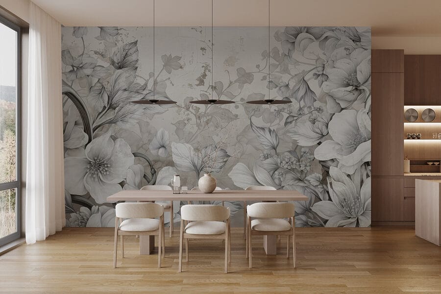 Delicadas flores en tonos suaves
