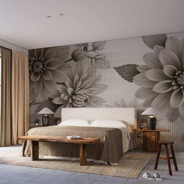 Elegant floral design in muted tones