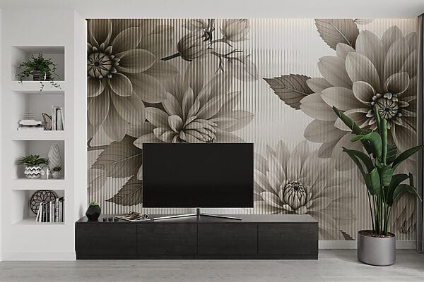 Elegant floral design in muted tones