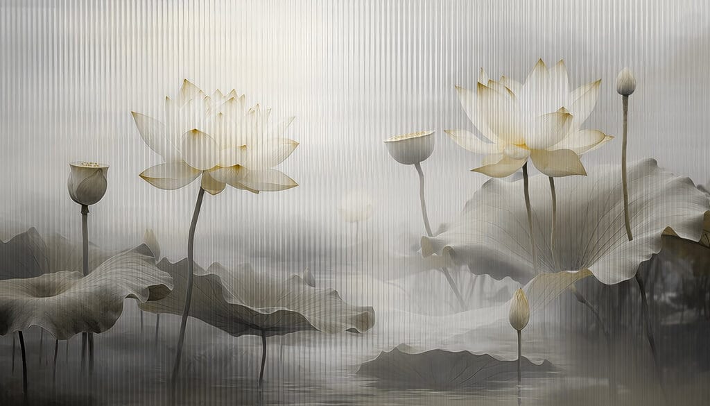 Pintura de flores y hojas Pintura de flores y hojas