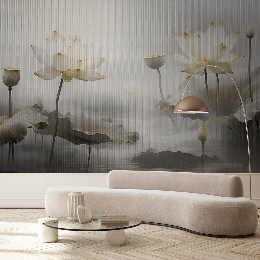 Pintura de flores y hojas