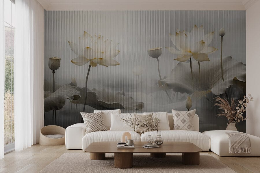 Pintura de flores y hojas