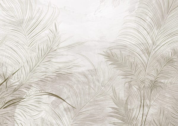 White background with leaves