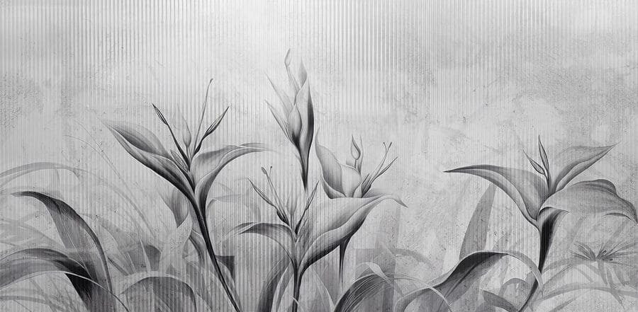 Imagen de flores en blanco y negro