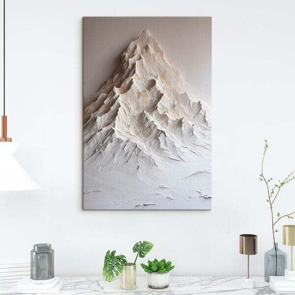 Cuadros Montaña blanca con nieve (SKU: s42760) Cuadros Cuadros Montaña blanca con nieve (SKU: s42760)