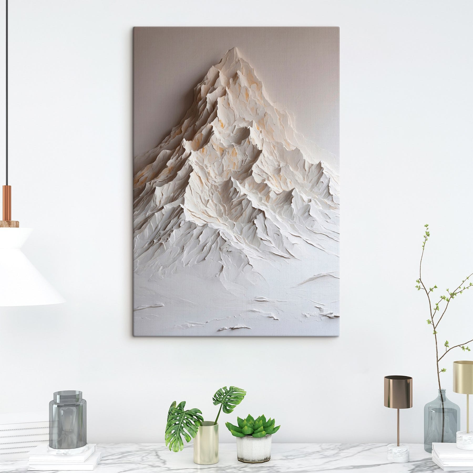 White mountain with snow White mountain with snow
