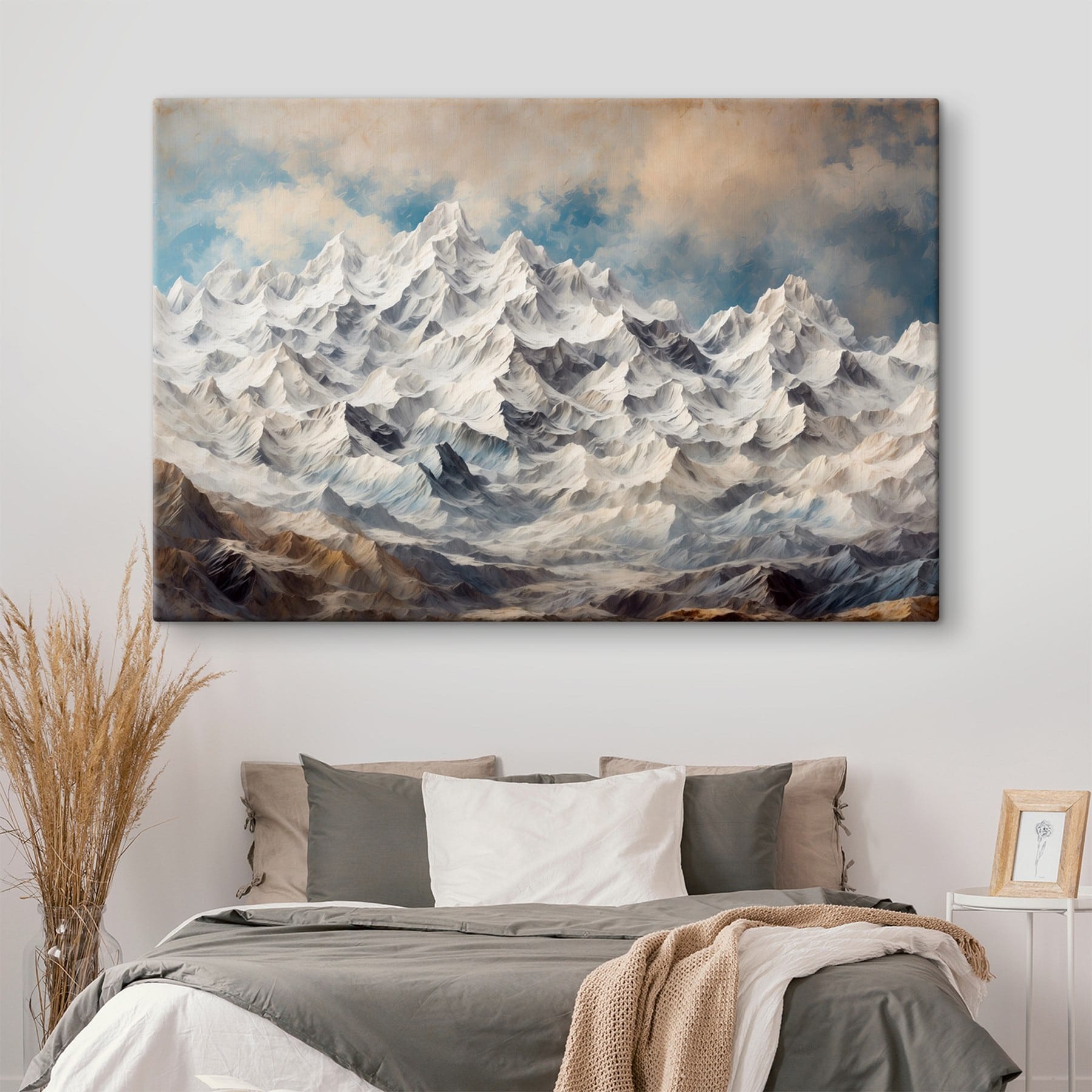 Mountain range with snow Mountain range with snow