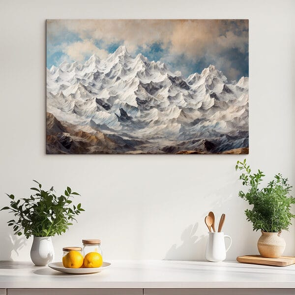 Mountain range with snow Mountain range with snow