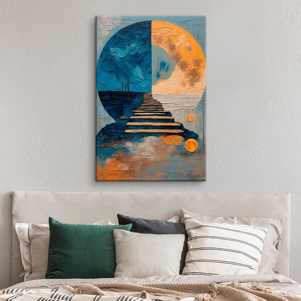 Cuadros Cuadro de una escalera hacia la luna (SKU: s42776) Cuadros Cuadros Cuadro de una escalera hacia la luna (SKU: s42776)
