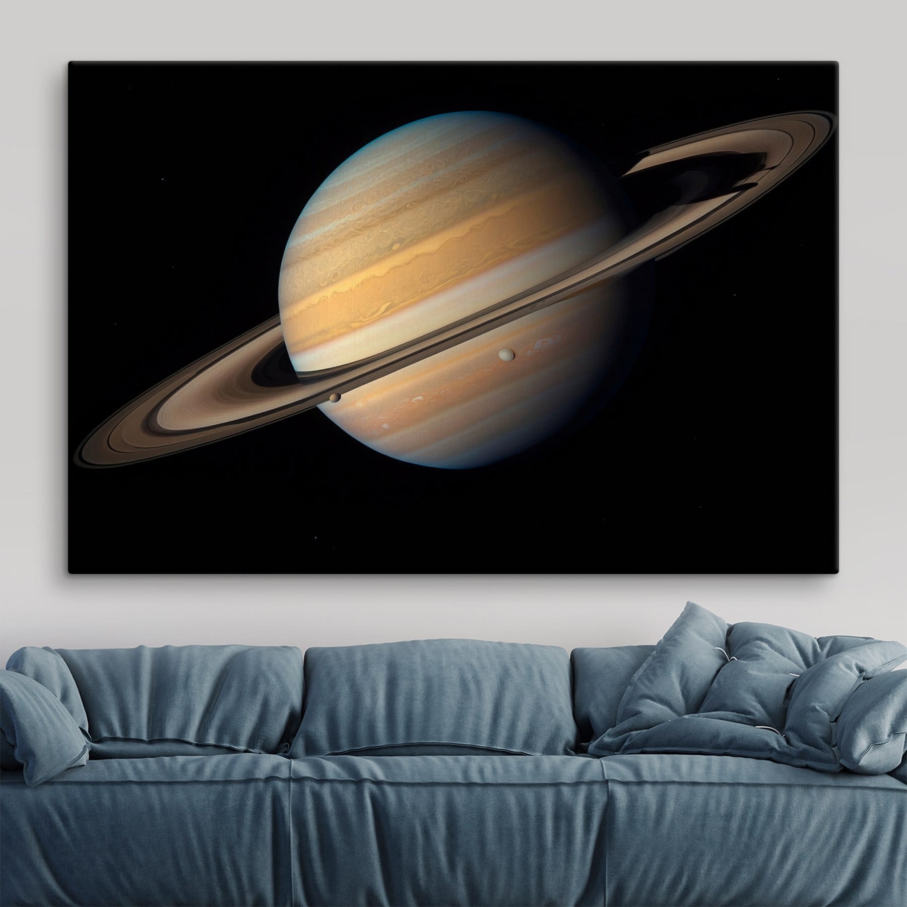 Planet with rings around it Planet with rings around it