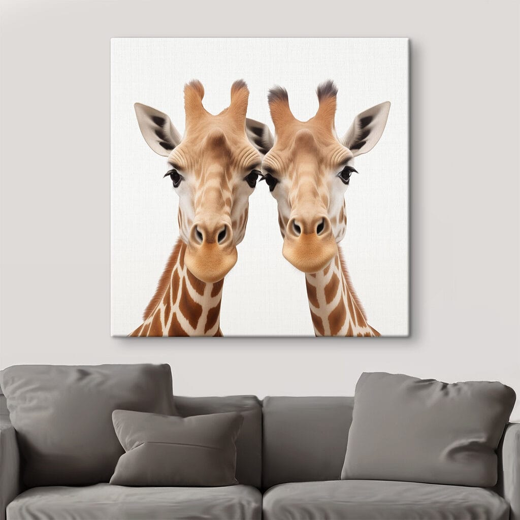 Two giraffes looking at the camera Two giraffes looking at the camera