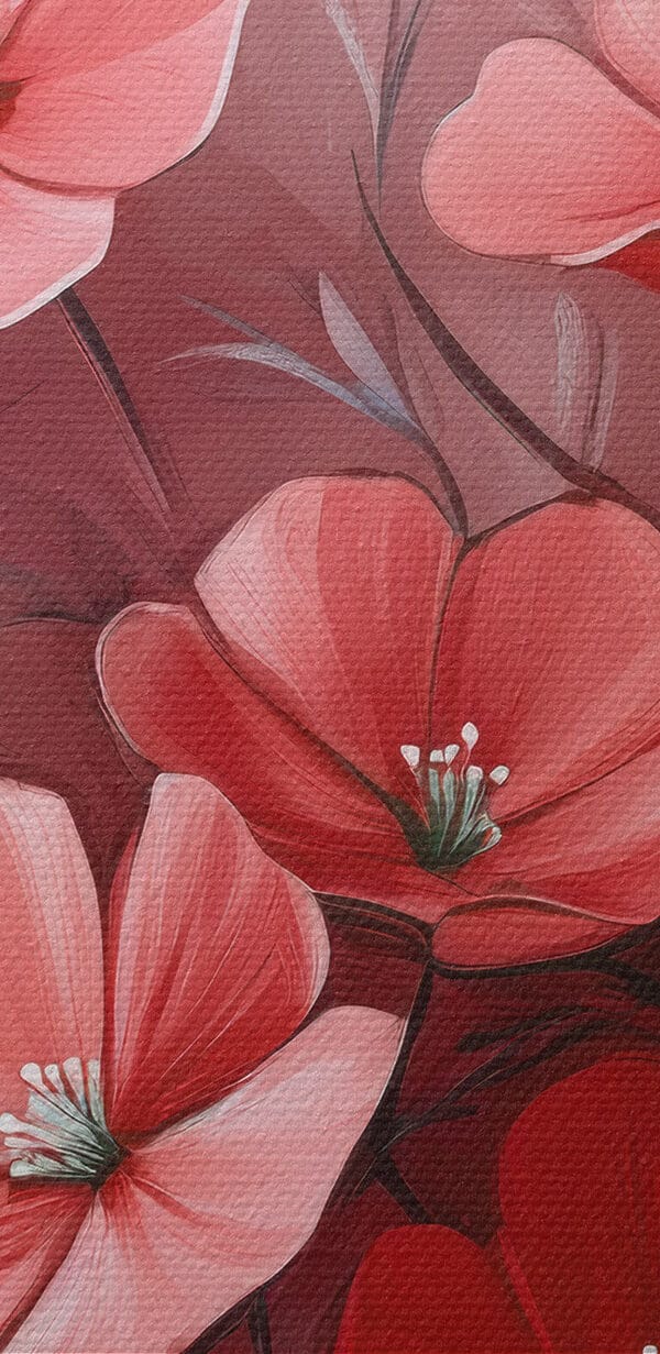 Painting of flowers on a pink background Painting of flowers on a pink background