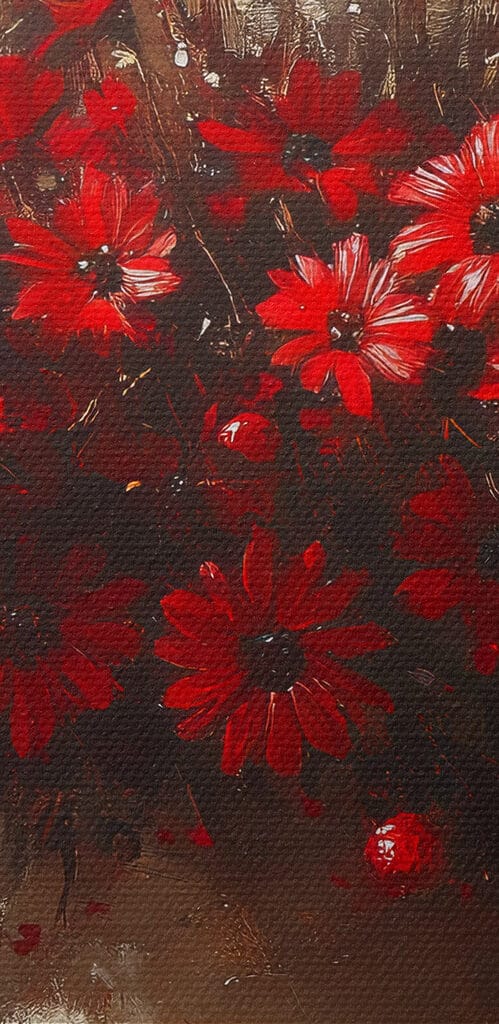 Vase with red flowers Vase with red flowers