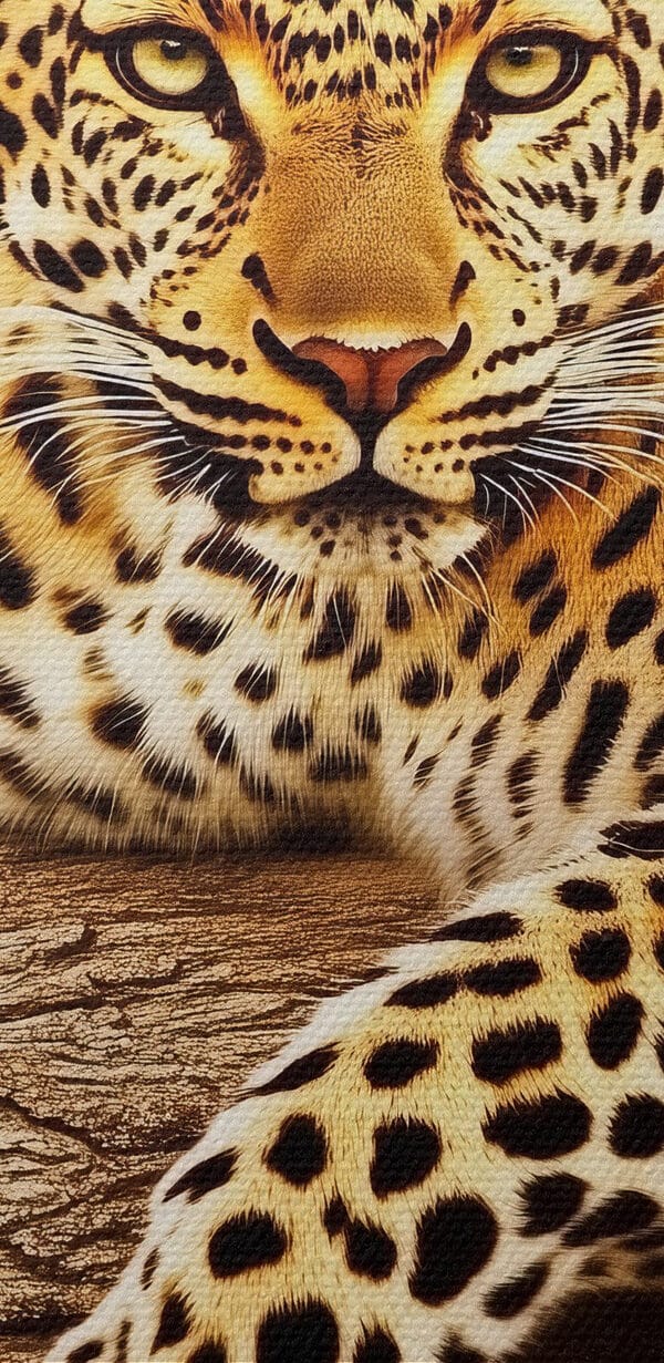 Leopard lying on a tree branch
