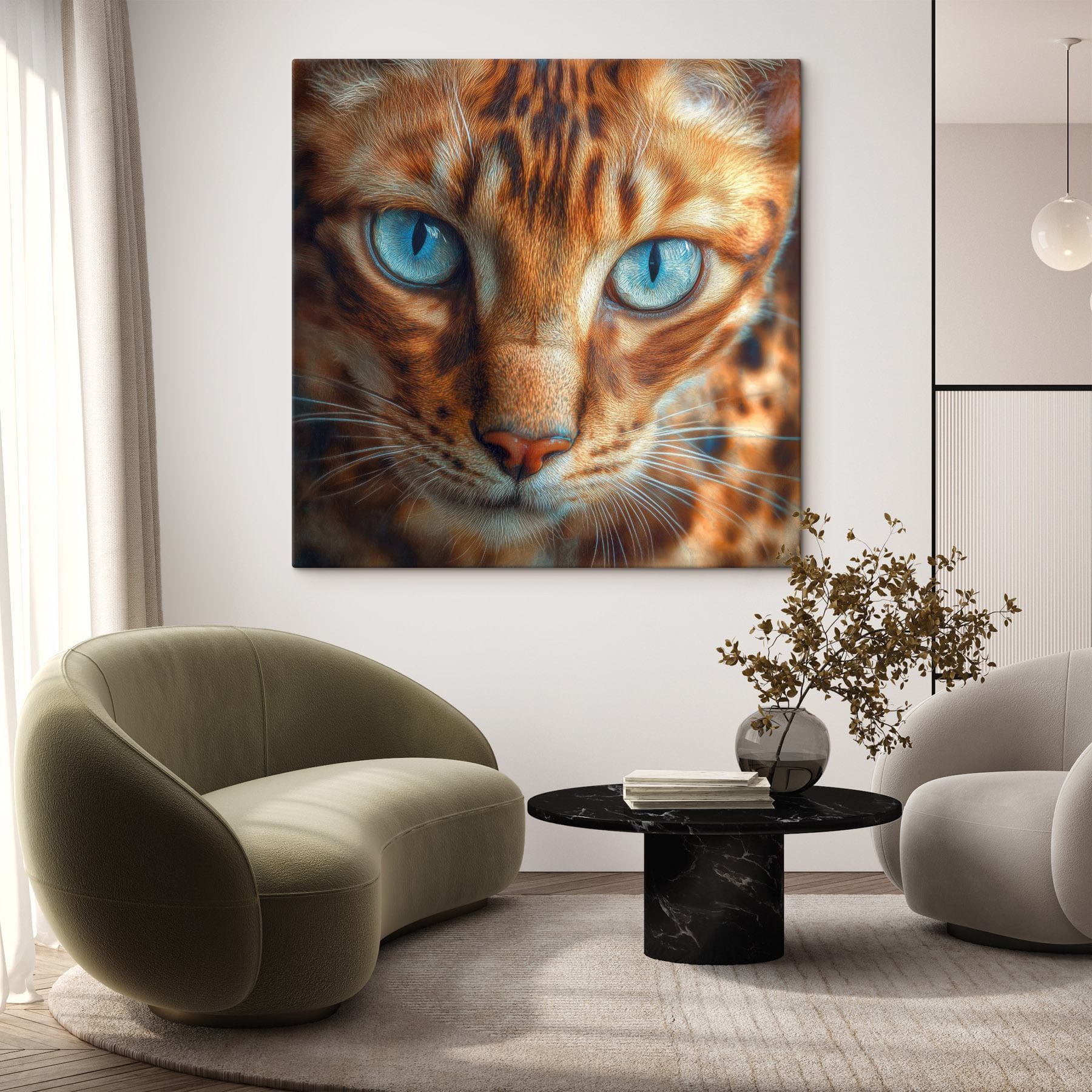 Majestic feline with striking eyes Majestic feline with striking eyes