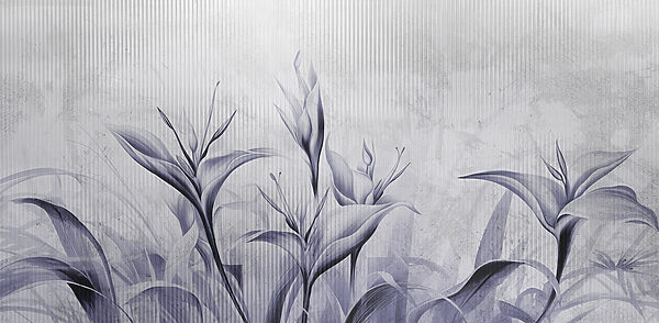Pintura de flores en una pared Pintura de flores en una pared