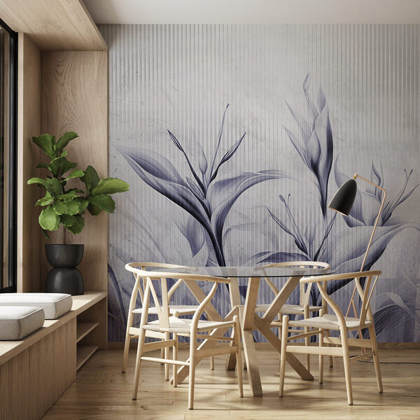 Pintura de flores en una pared Pintura de flores en una pared