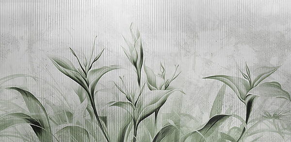 Elegante follaje verde sobre fondo suave Elegante follaje verde sobre fondo suave