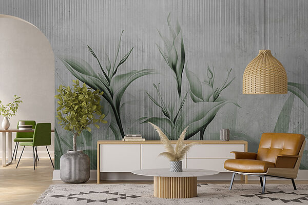 Elegante follaje verde sobre fondo suave Elegante follaje verde sobre fondo suave