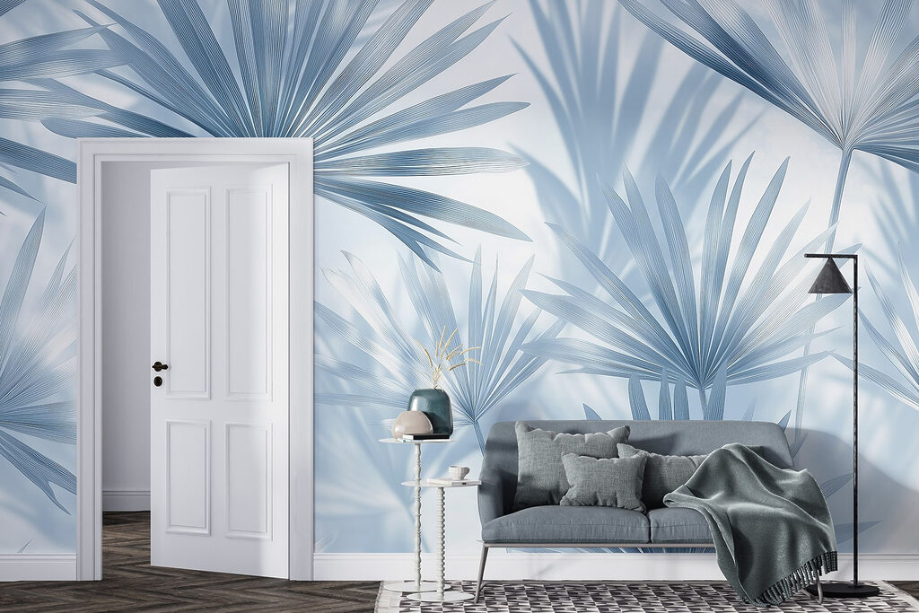 Delicate palms in soft hues
