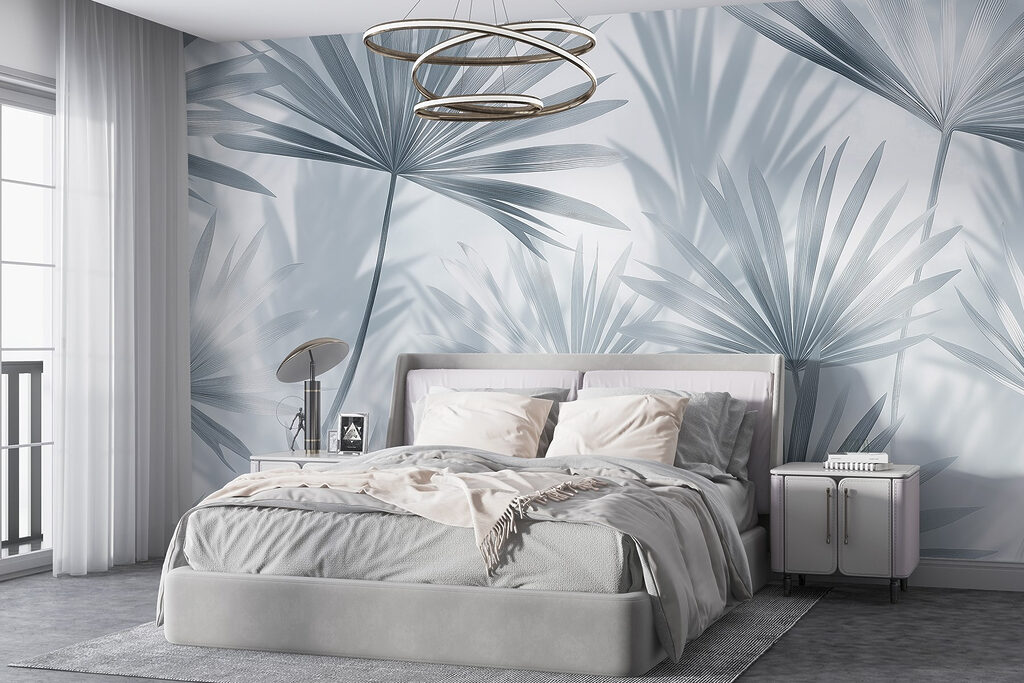 Soft shadows of delicate palm leaves