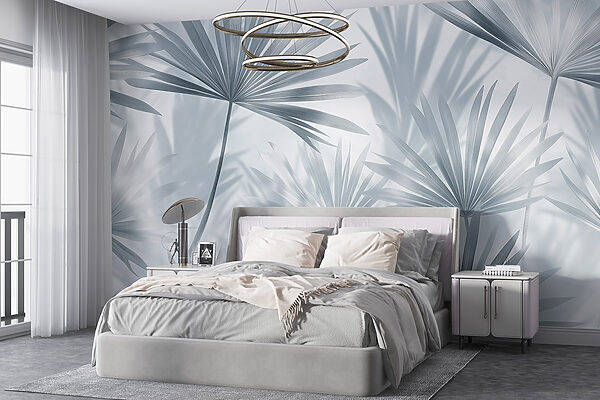 Soft shadows of delicate palm leaves