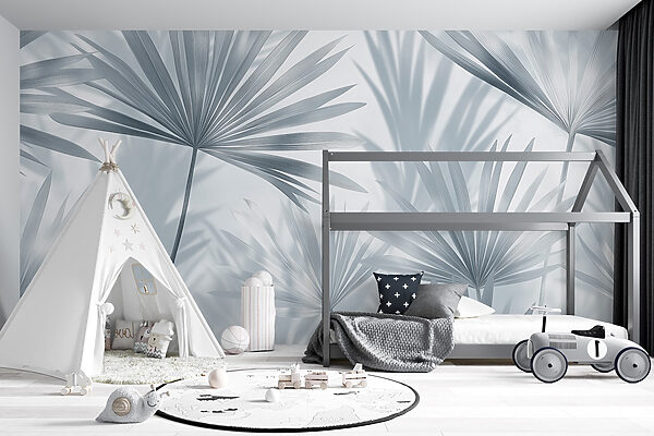 Soft shadows of delicate palm leaves