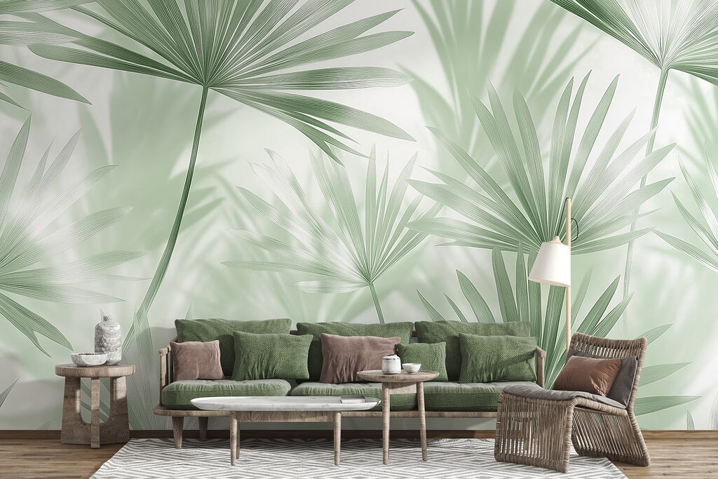 Soft green leaves dance in light