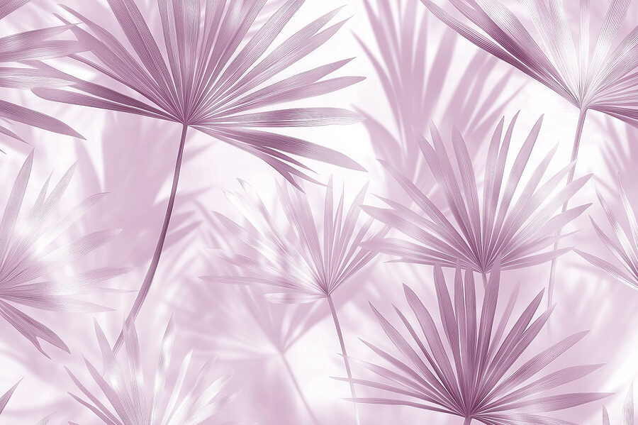 Suaves hojas pastel que crean suaves sombras