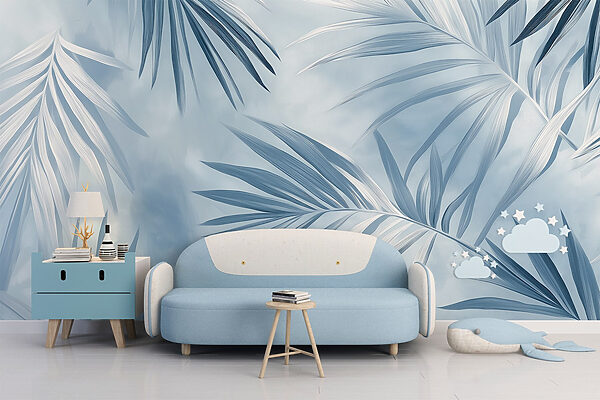 Soft leaves in cool tones