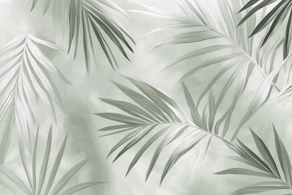 Lush green leaves in soft light