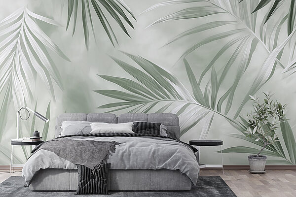 Lush green leaves in soft light