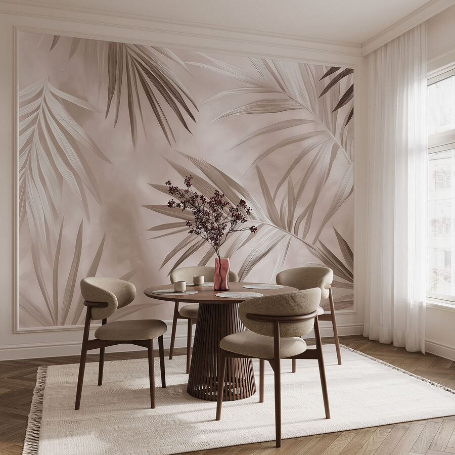 Elegantes hojas de palmera en armonía con la naturaleza