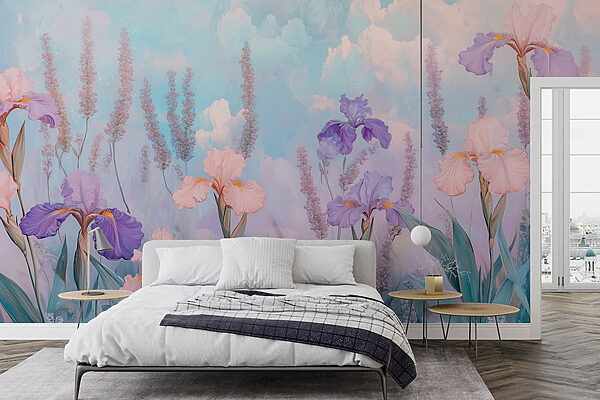 Painting of flowers and plants