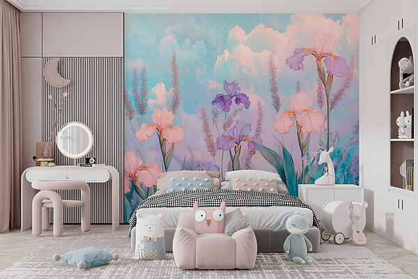 Painting of flowers and plants