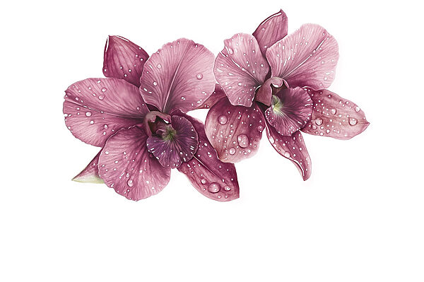 Delicadas flores adornadas con gotas Delicadas flores adornadas con gotas