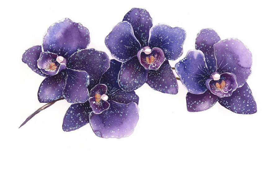 Grupo de flores moradas