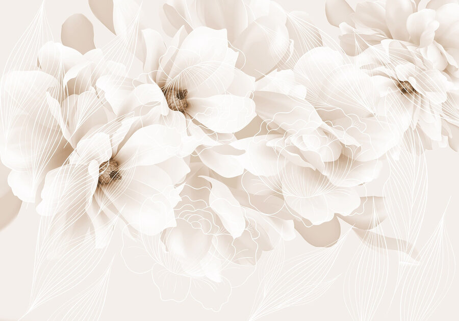 Delicadas flores sobre un fondo suave